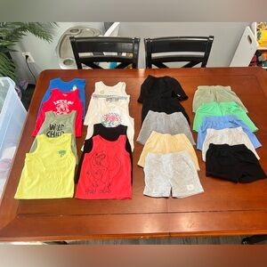 Kids Red Dinosaur Tank Top